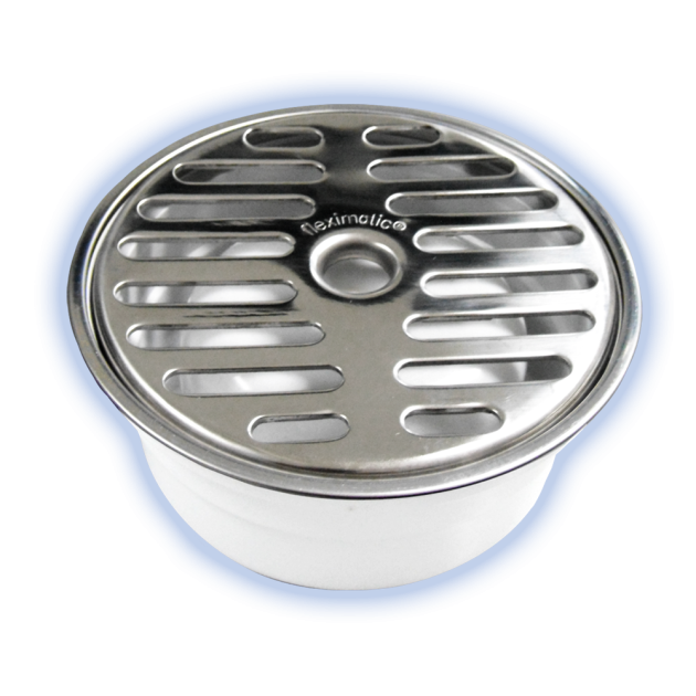 Coladera Universal Redonda C/Rejilla Inoxidable C/Tapa 2253