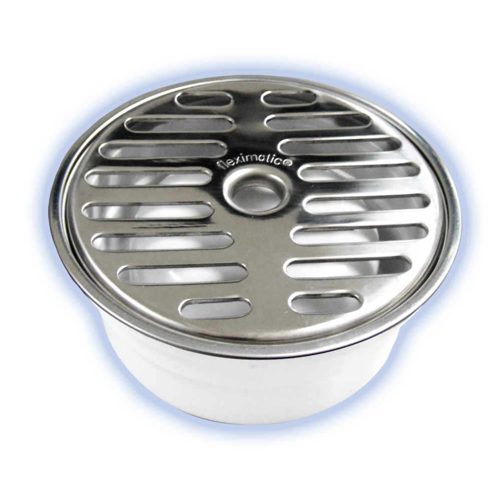 Coladera Universal Redonda C/Rejilla Inoxidable C/Tapa 2253