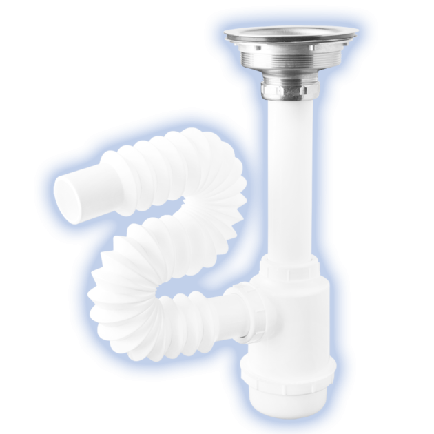 Cespol para Fregadero Flexible Con Contracanasta de Acero 2335