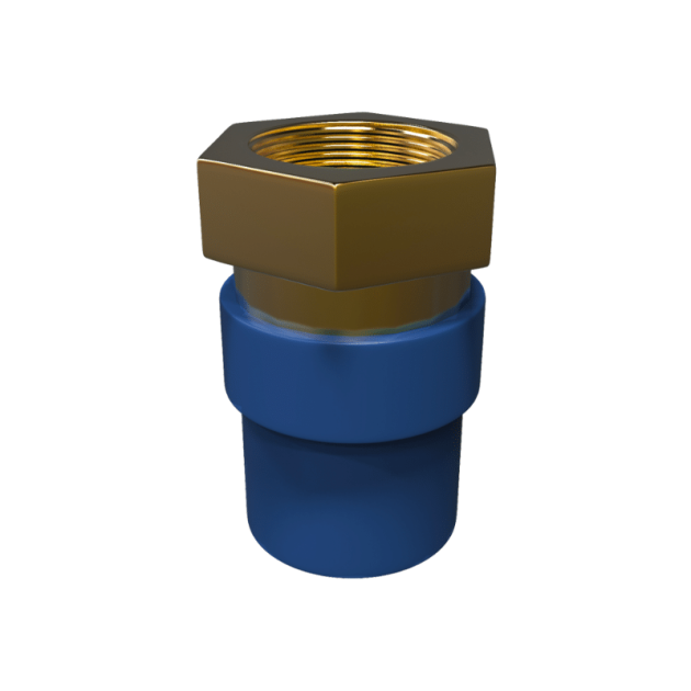 ADAPTADOR HEMBRA C/INSERTO MÉTALICO CPVC AZUL